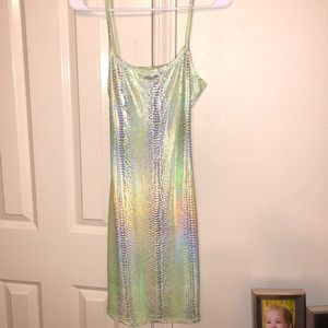 worn once green mini dress.